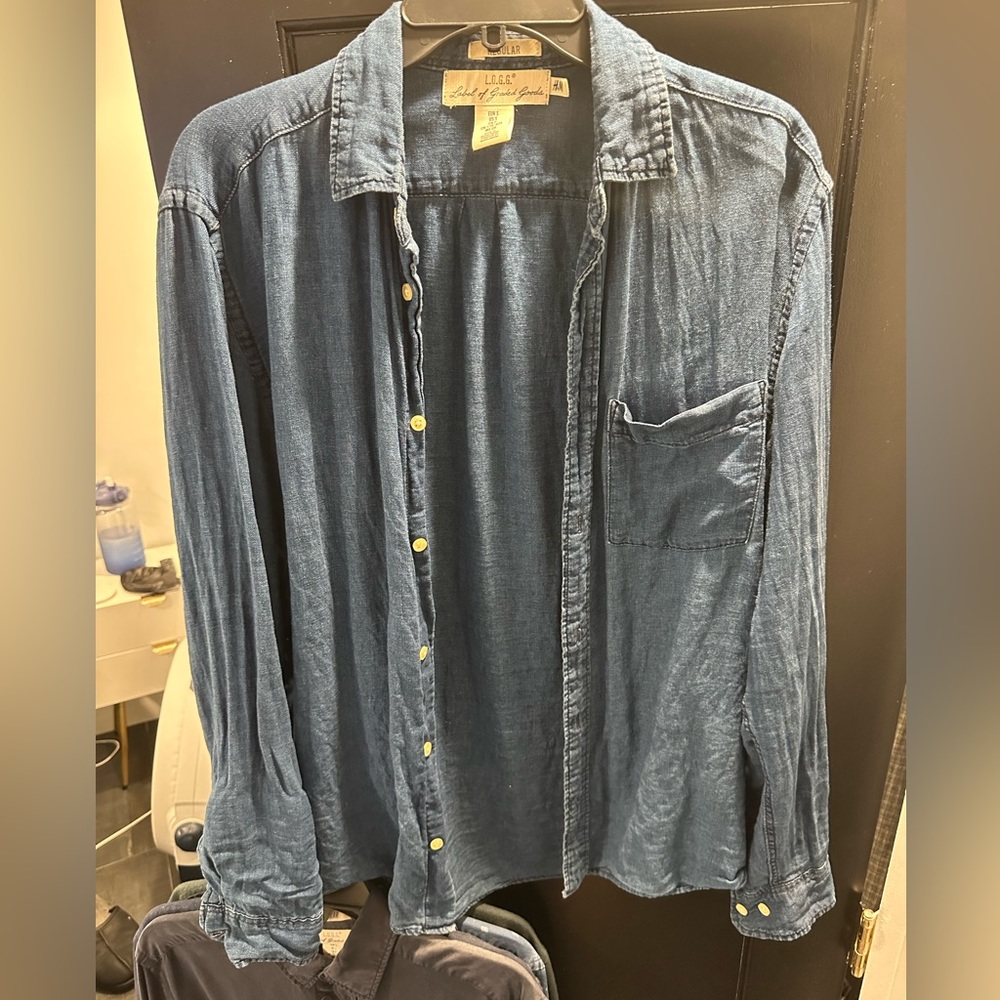 H&M denim shirt size small